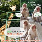 2016年7月18日(月・祝)のスポットガイド