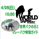 「世界バクの日」記念：マレーバク特別ガイド！