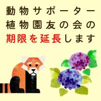 動物サポーター、植物園友の会の期限を延長します