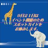 スポットガイドお休みのお知らせ！
