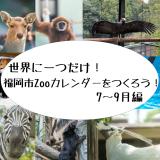 動物情報館ZooLab「世界に一つだけ！福岡市Zooカレンダーをつくろう！7～9月編」